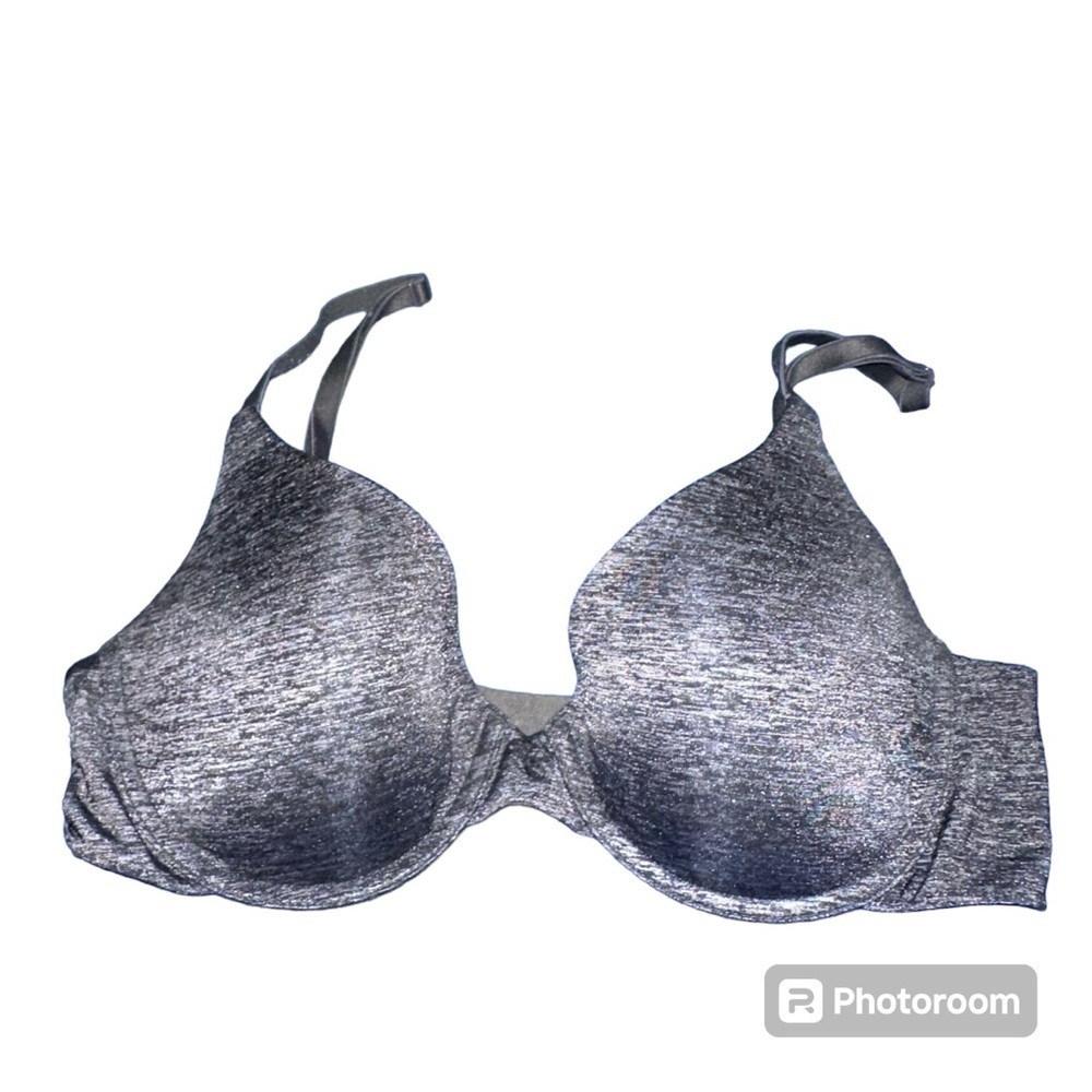 Victorias Secret Bra 32C Uplift Semi Demi Gray Underwire Adjustable Straps
